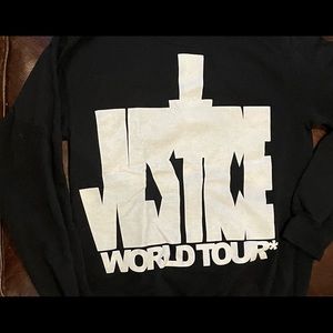 JUSTIN BIEBER JUSTICE WORLD TOUR CREWNECK SWEATSHIRT